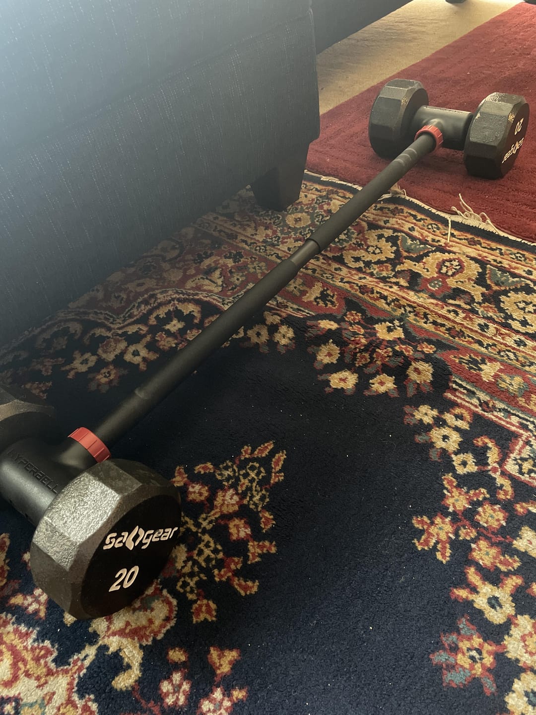 Customer photo review of Hyperbell Bundle: Bar, Kettlebell, Pad