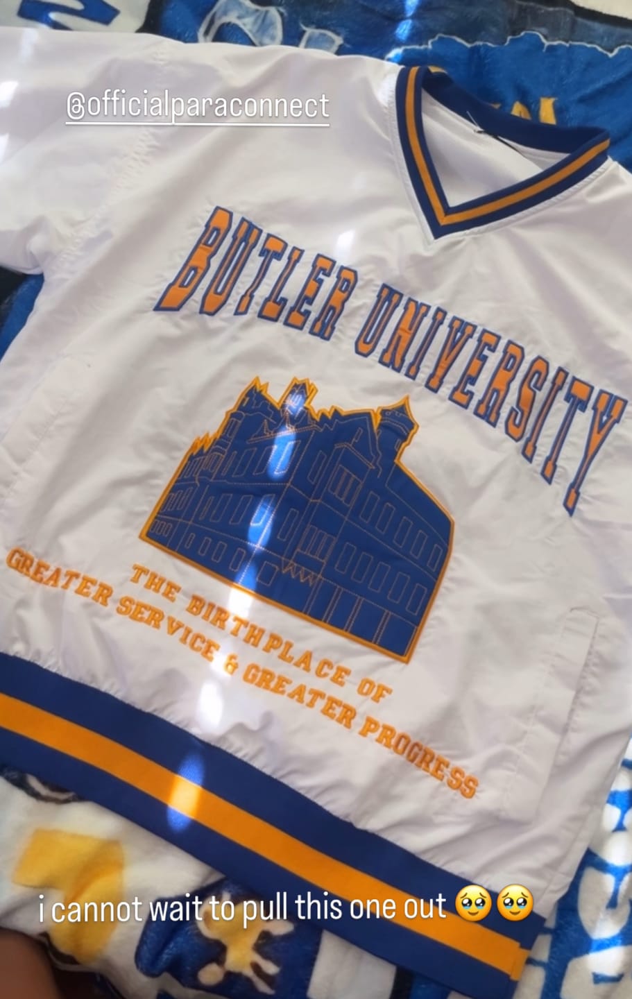 Customer photo review of Butler University Pullover - White/Gold