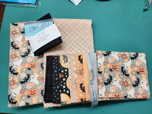 Customer photo review of Owl O Ween Spooky Cuties Fog Yardage by Moda -31191 18- PRICE PER 1/2 YARD