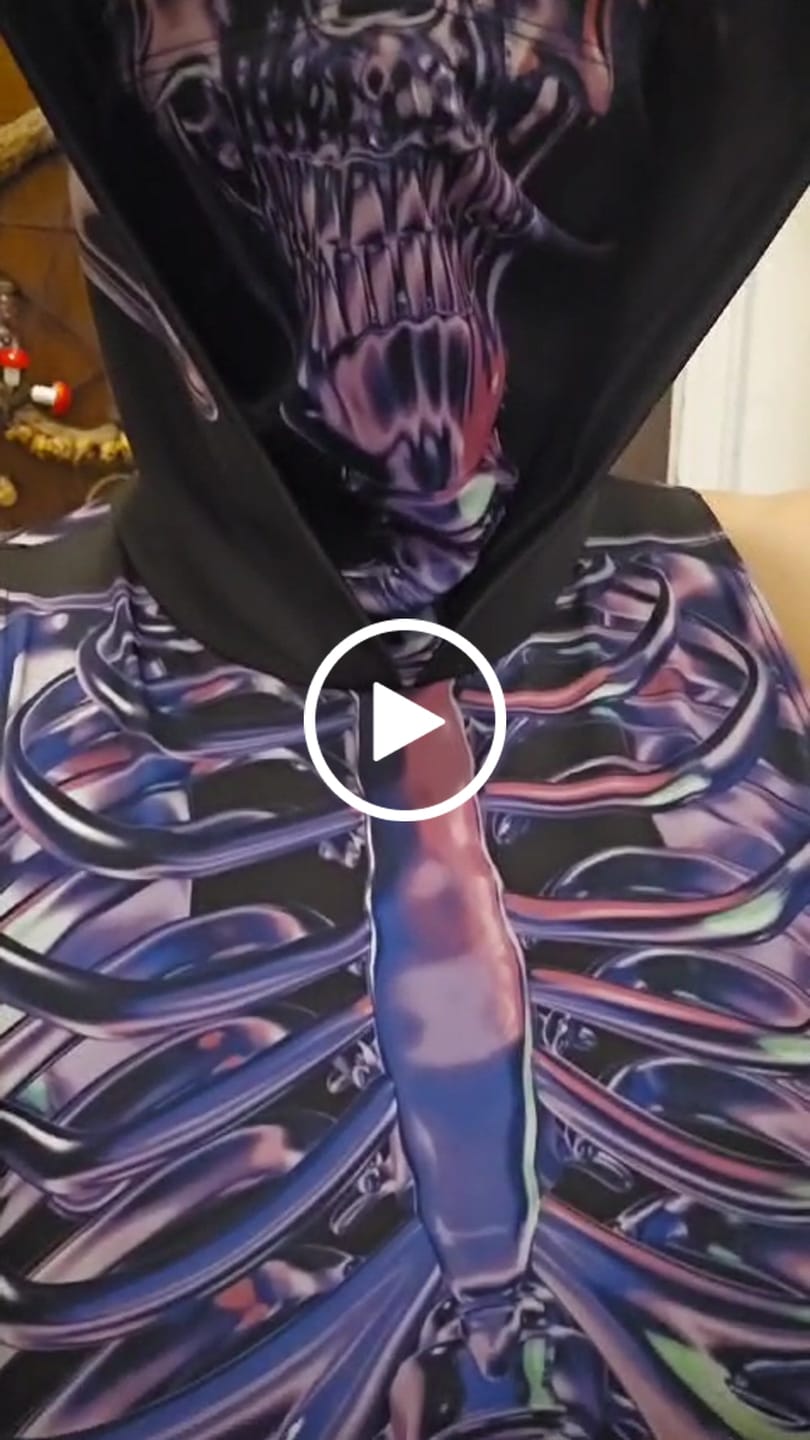Customer video review of Purple Skeleton Booty Shorts Set