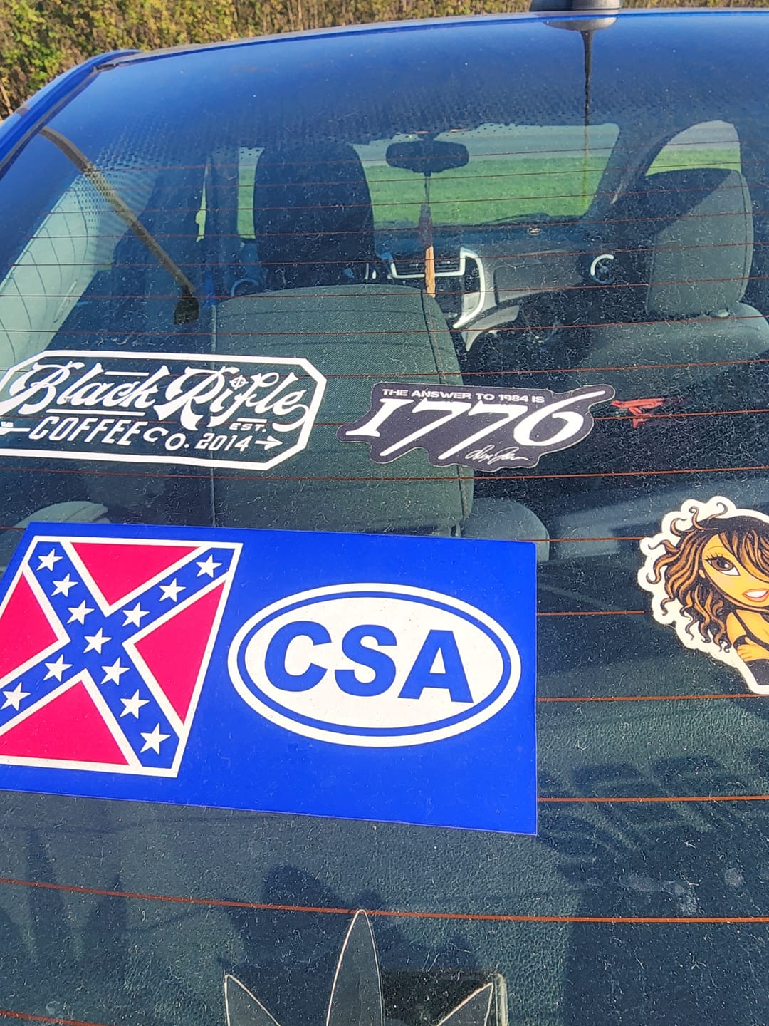 Customer photo review of The Answer to 1984 Decal