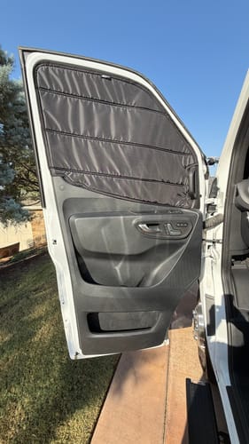 Customer photo review of Sprinter 2019+ - Front Door Shades (set)