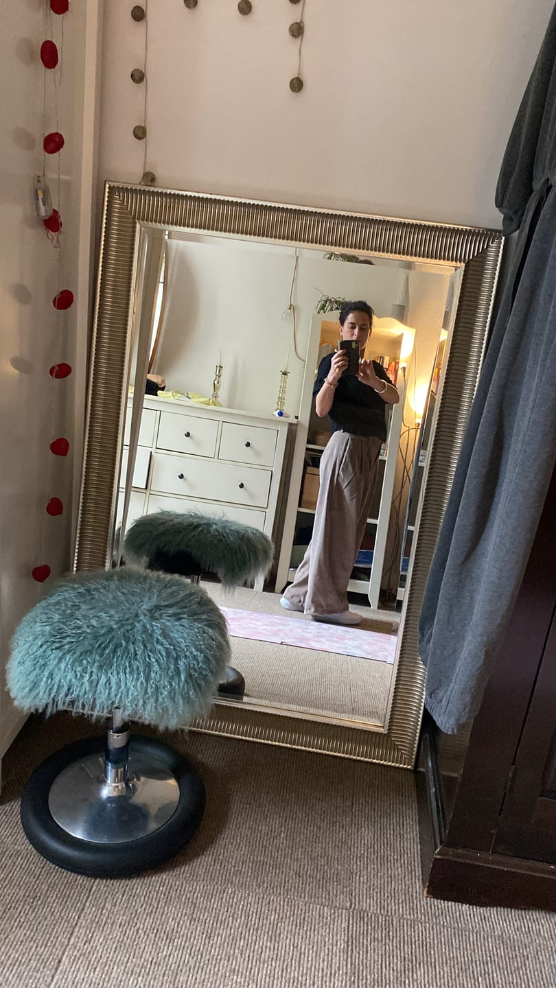 Customer photo review of ELEE Wide Leg Cordhose