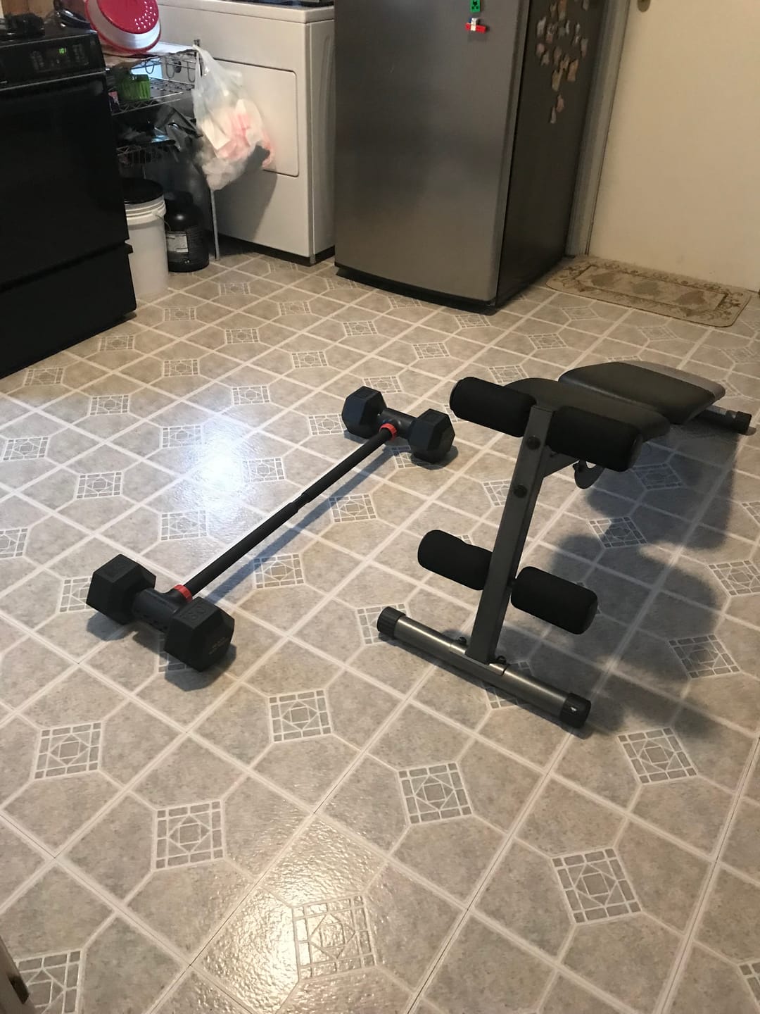 Customer photo review of Hyperbell Bundle: Bar, Kettlebell, Pad