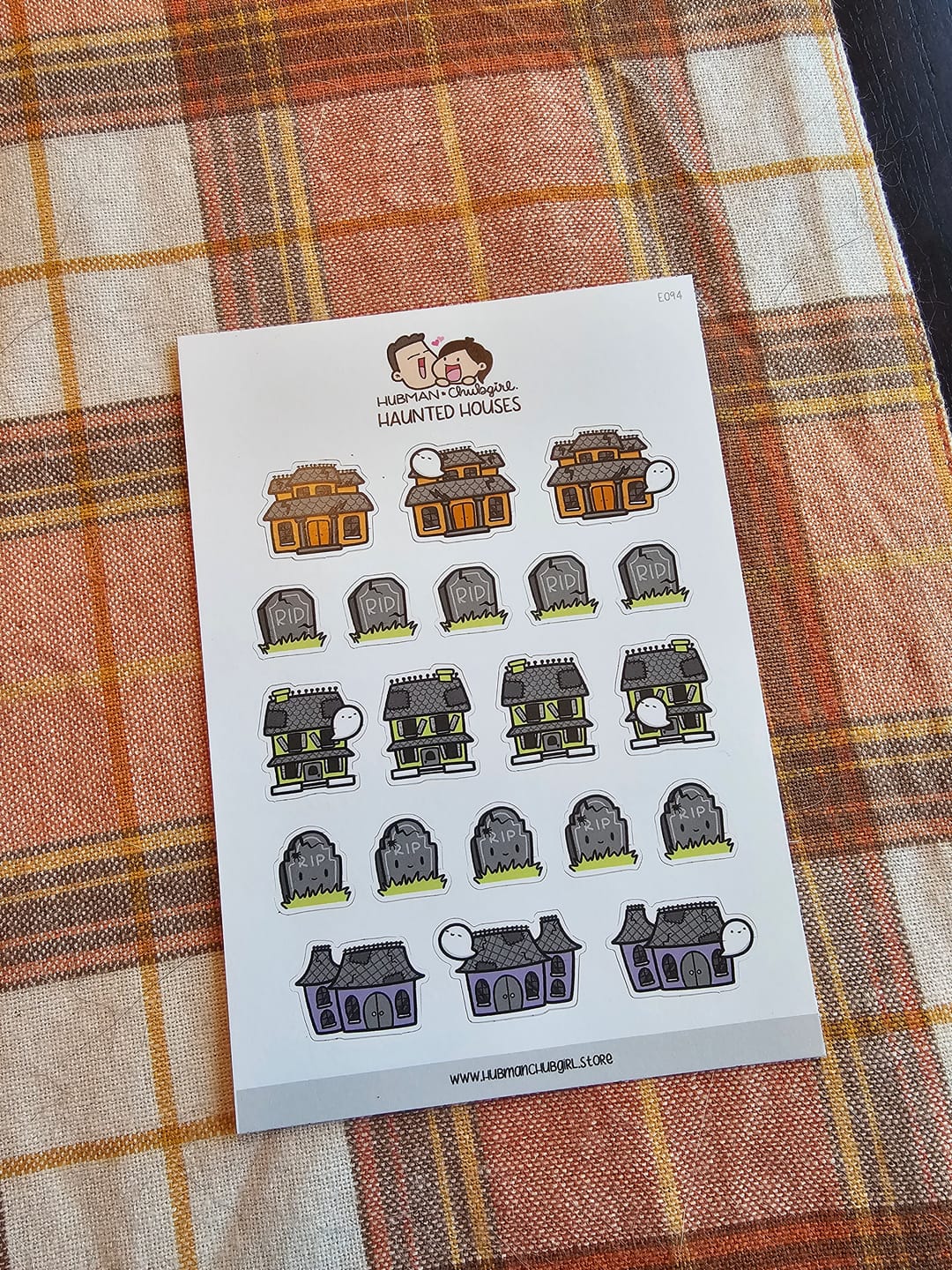 Customer photo review of Haunted Houses Planner Stickers
