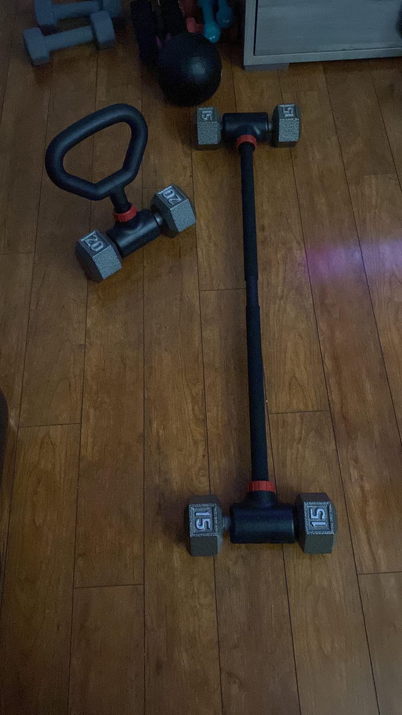 Customer photo review of Hyperbell Bundle: Bar, Kettlebell