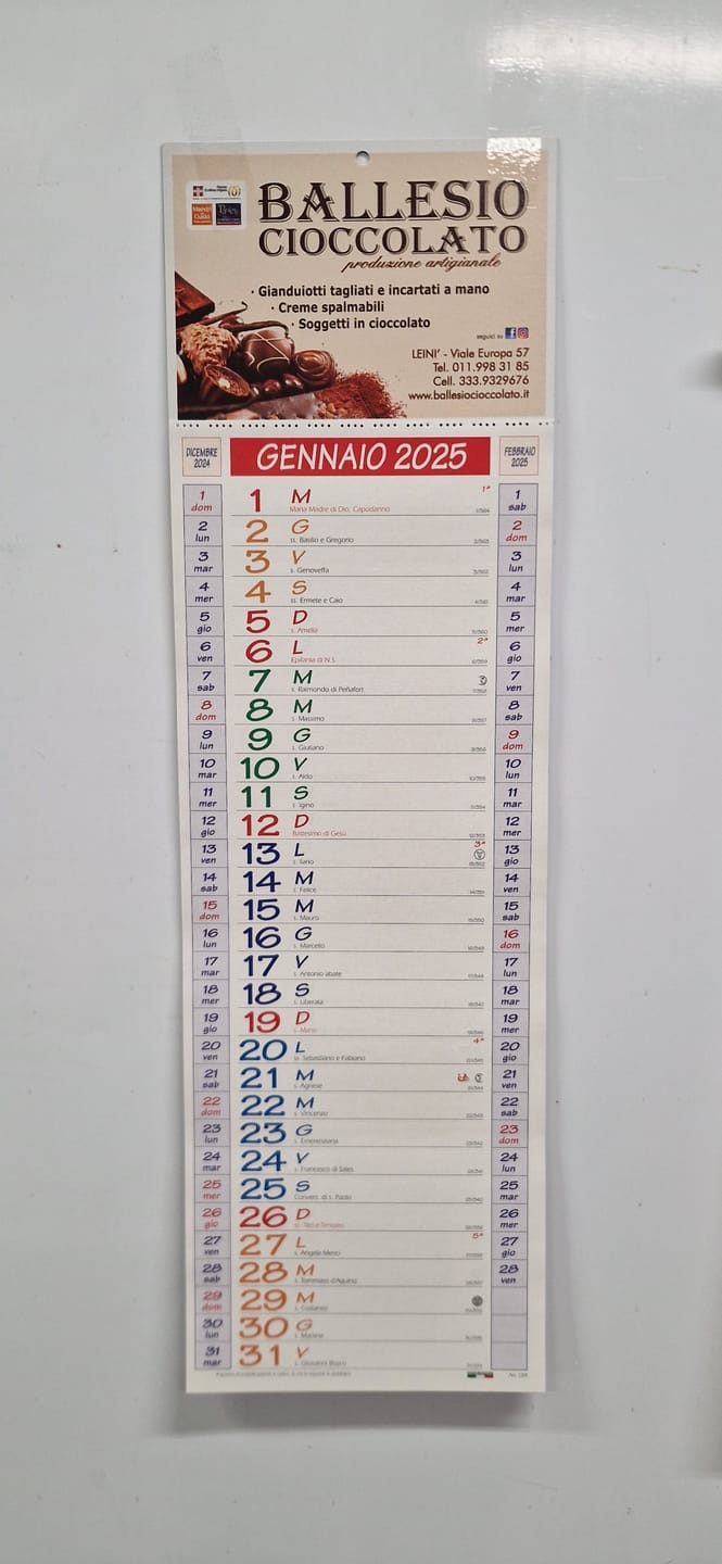 Customer photo review of Calendario Slim