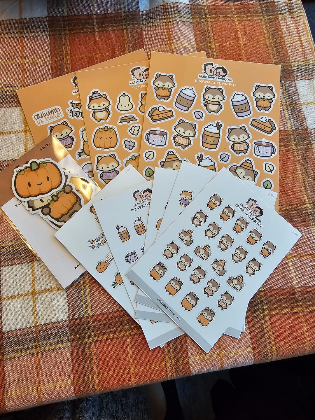 Customer photo review of Autumn Foxes Sticker Set