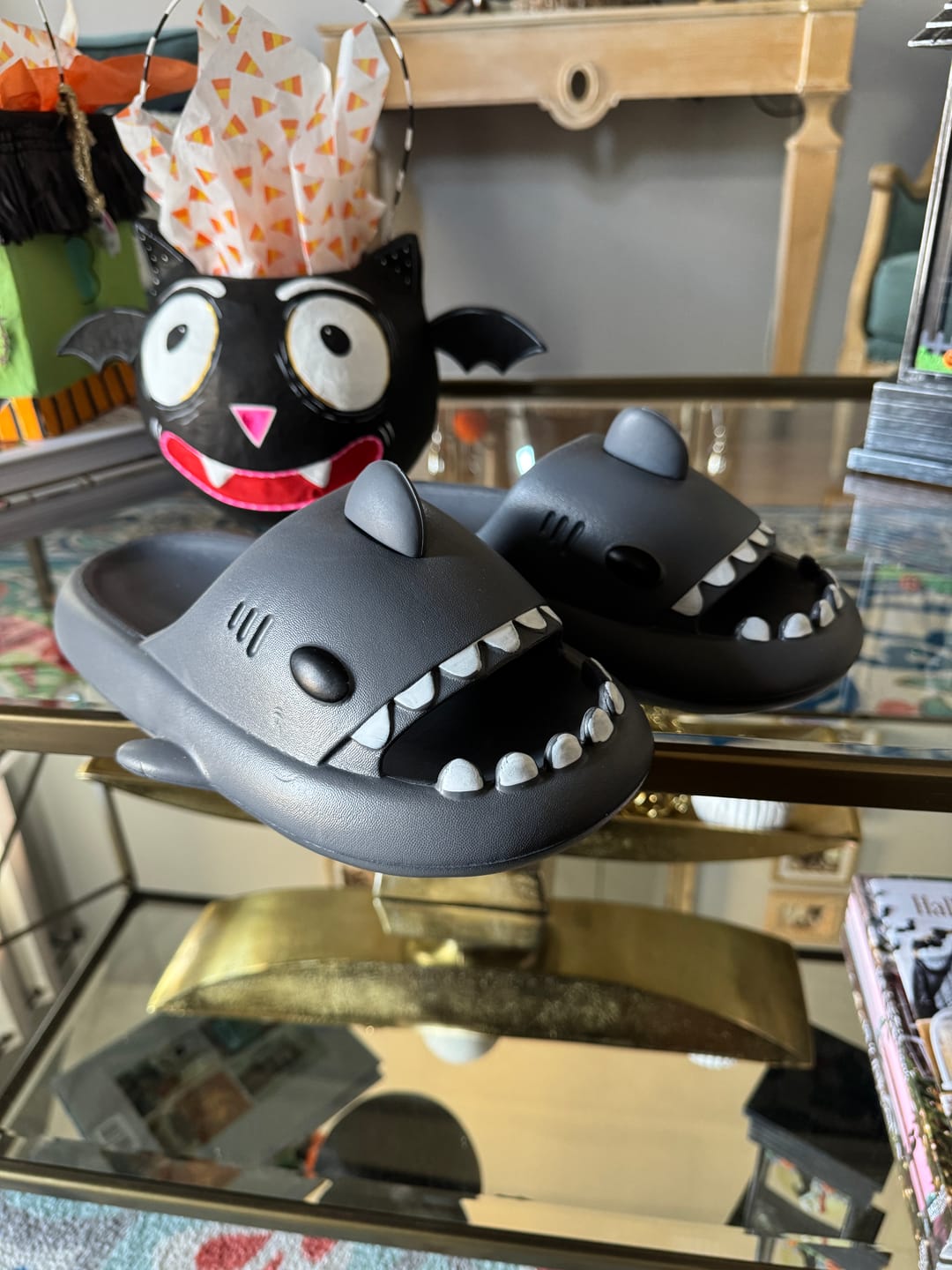 Customer photo review of Shark Slides for Men - Cloud Slides