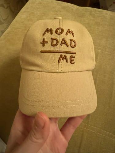 Customer photo review of Mom Dad Me Snapback Cap