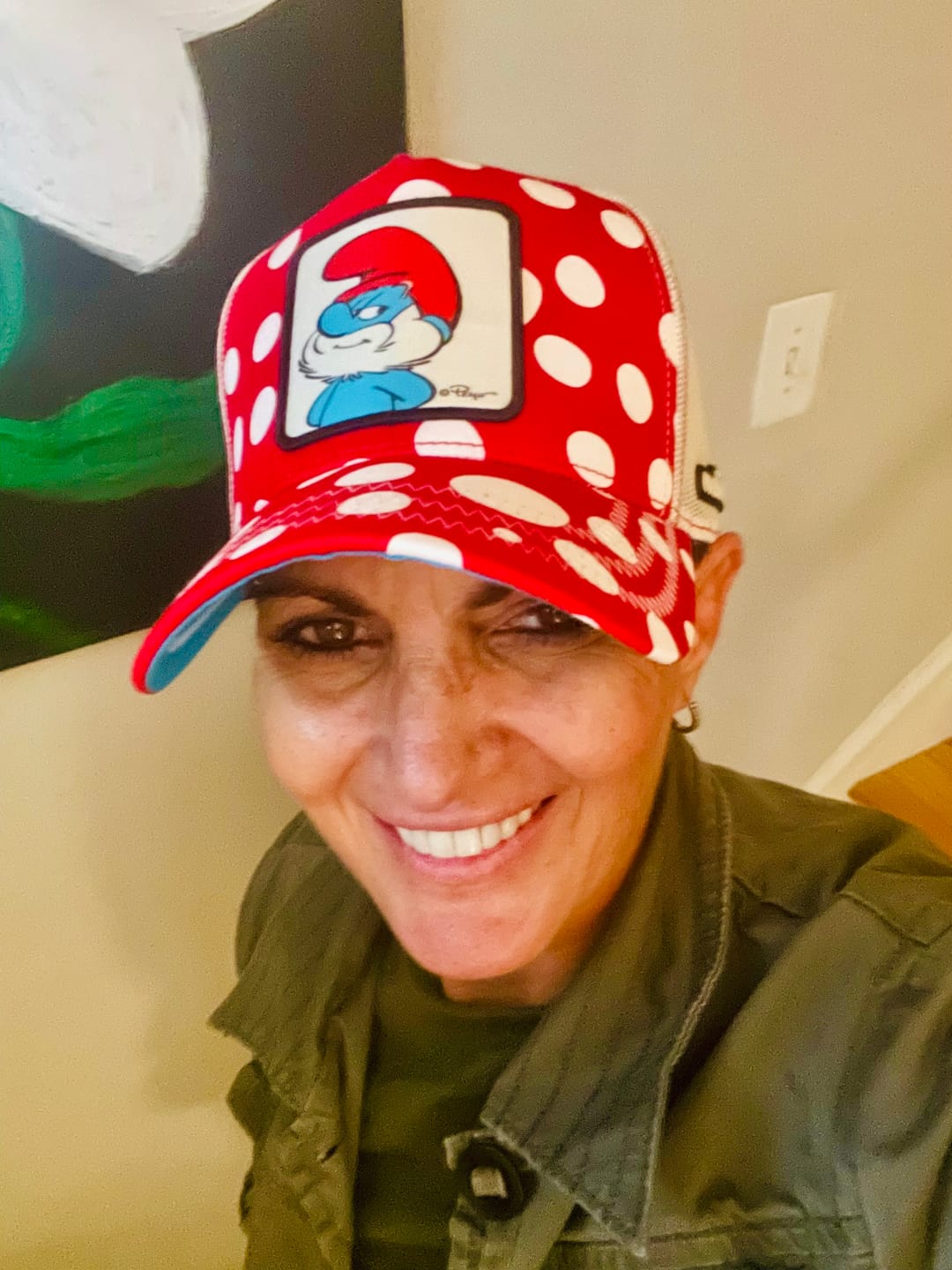 Customer photo review of OVERLORD X Smurfs: Papa Smurf LE Trucker Cap