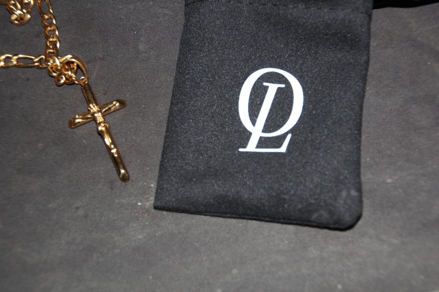 Customer photo review of Gold Crucifix Necklace Pendant