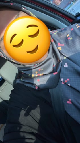 Customer photo review of The Pixel Scarf (Black)