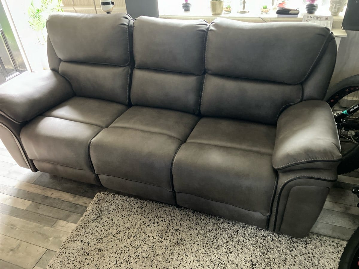 Customer photo review of Monaco 3 Seater Recliner Sofa - Grey