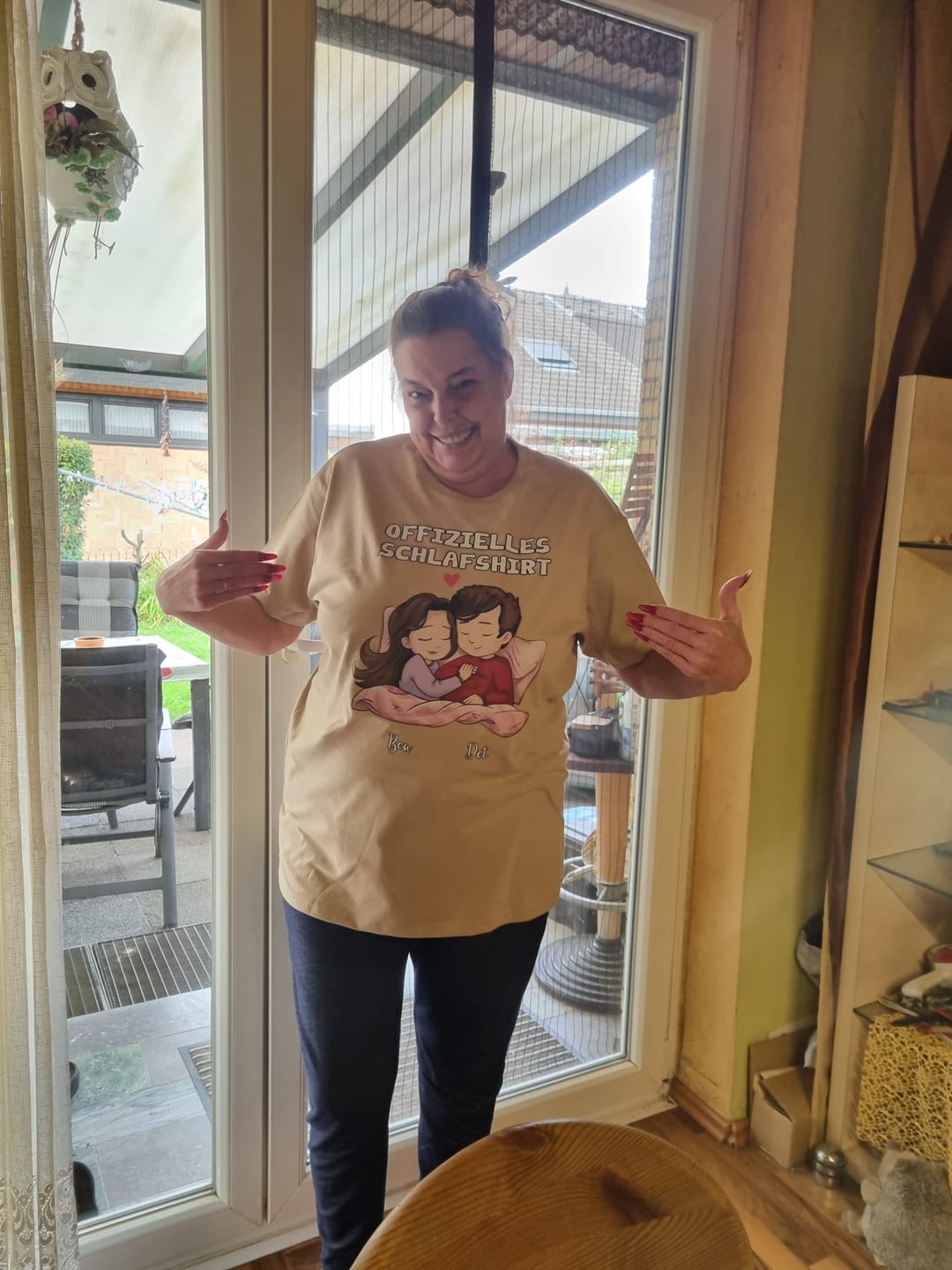 Customer photo review of Offizielles Schlafshirt - Personalisiertes T-Shirt für Paare