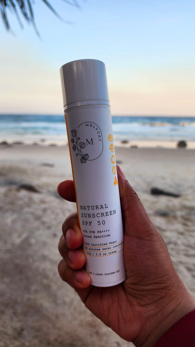 Customer photo review of Natural Sunscreen SPF 50