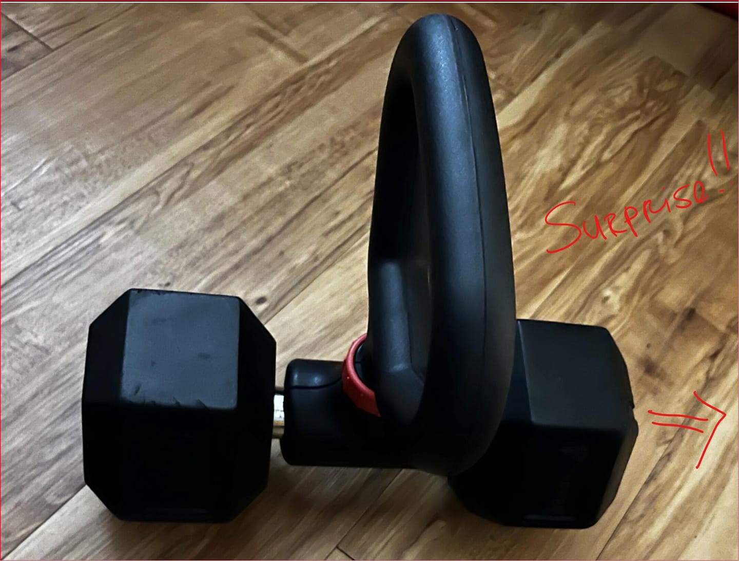 Customer photo review of Hyperbell Bundle: Bar, Kettlebell