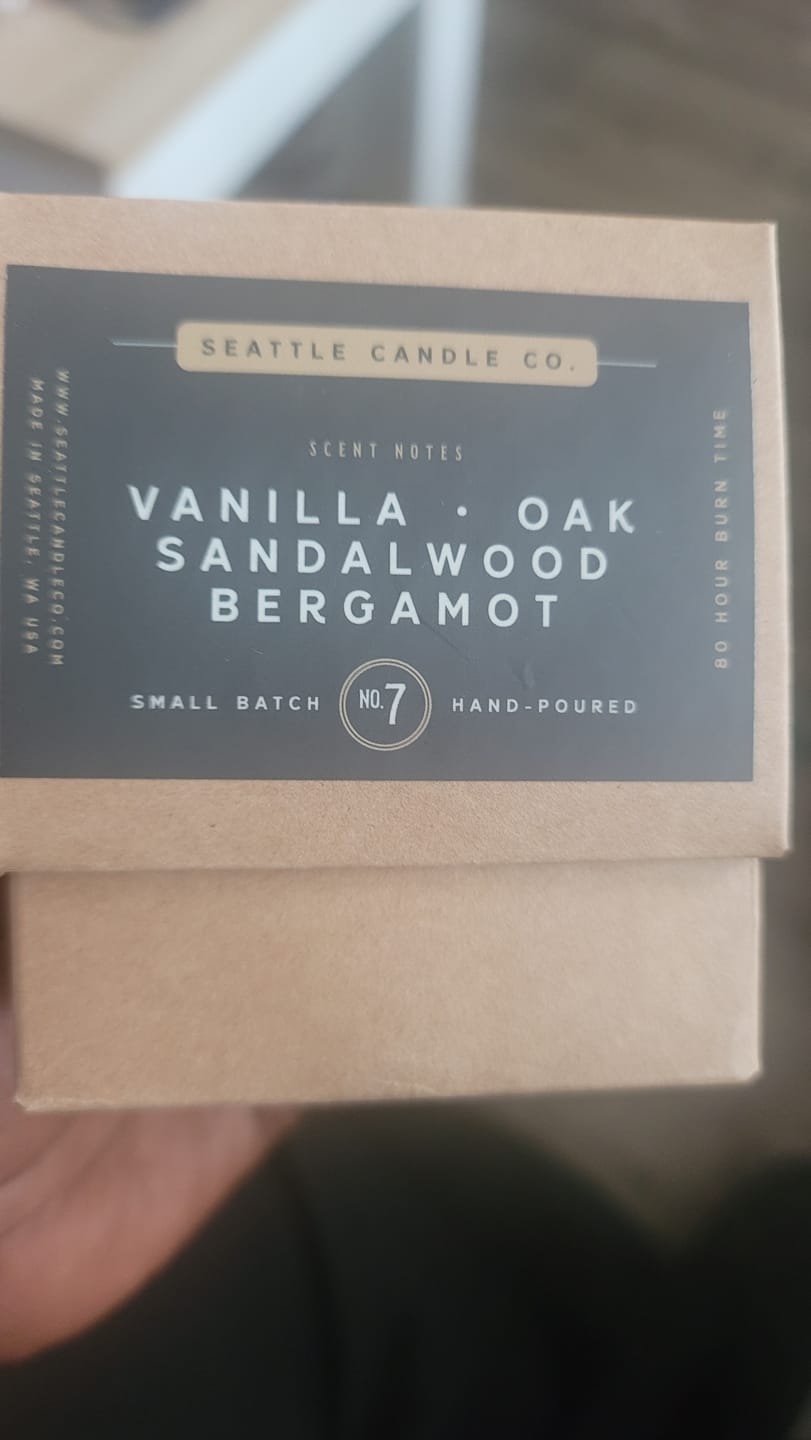 Customer photo review of Vanilla + Sandalwood
