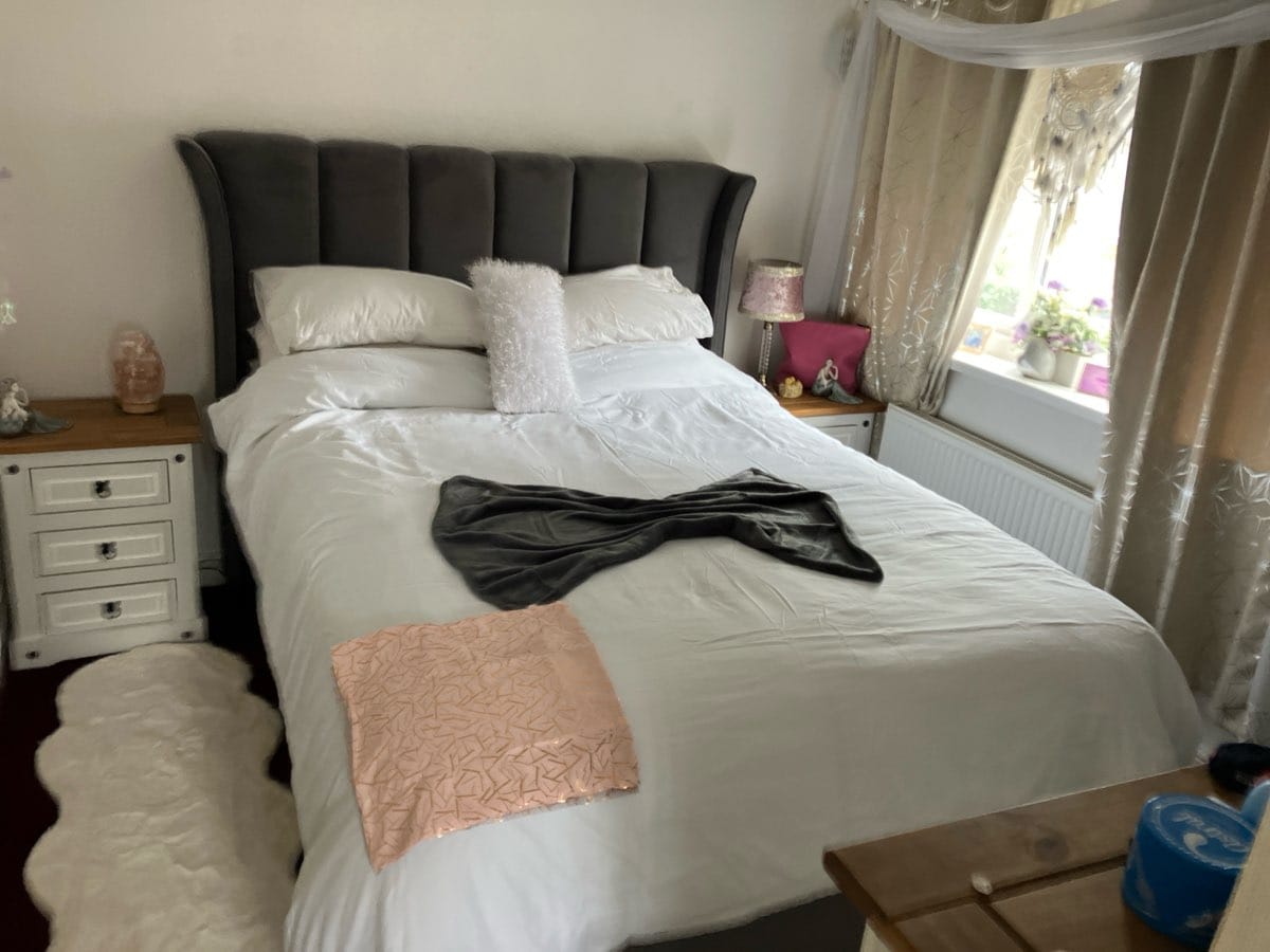 Customer photo review of Futon Ottoman Bed - Grey