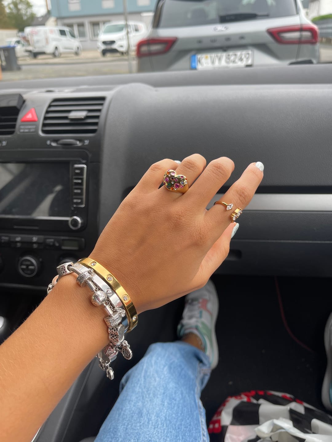 Customer photo review of Deluxe Timeless Stone Armreif 18K Vergoldet