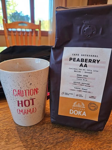 Customer photo review of Café Hacienda Doka Peaberry AA