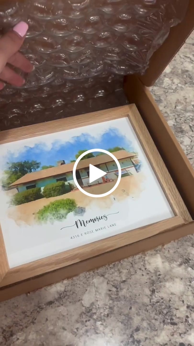 Customer video review of Custom House Portrait
