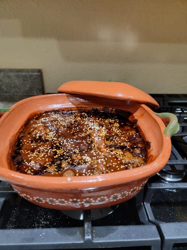 Customer photo review of Mexican Square Clay Cazuela Lead Free Authentic Clay Pots Sarten de Barro Hondo Casuela