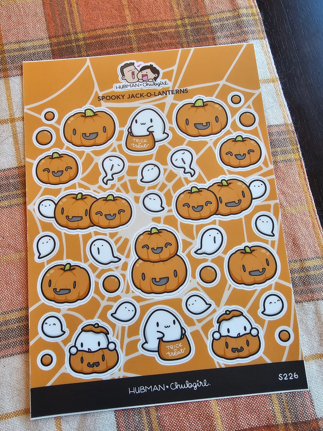 Customer photo review of Spooky Jack-o-Lanterns Sticker Sheet