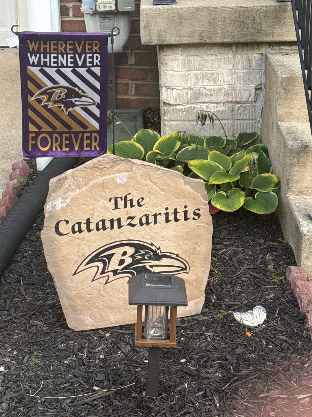 Customer photo review of Baltimore Ravens Design-A-Stone Landscape Art Family Name