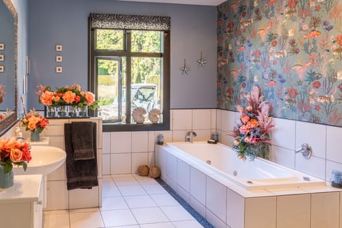 Customer photo review of Cora - Fish and Coral Wallpaper - Soft Aqua