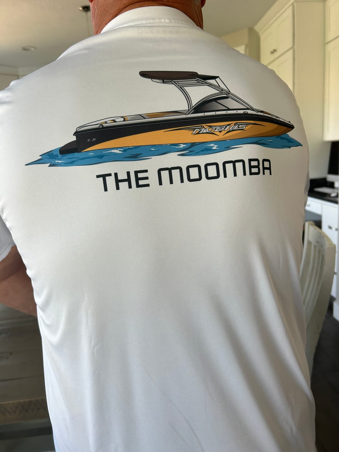Customer photo review of Dri-Fit Custom Boat Shirts - Short Sleeve