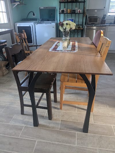Customer photo review of Desk Legs 508 Faras 28H Modern Metal Table Legs
