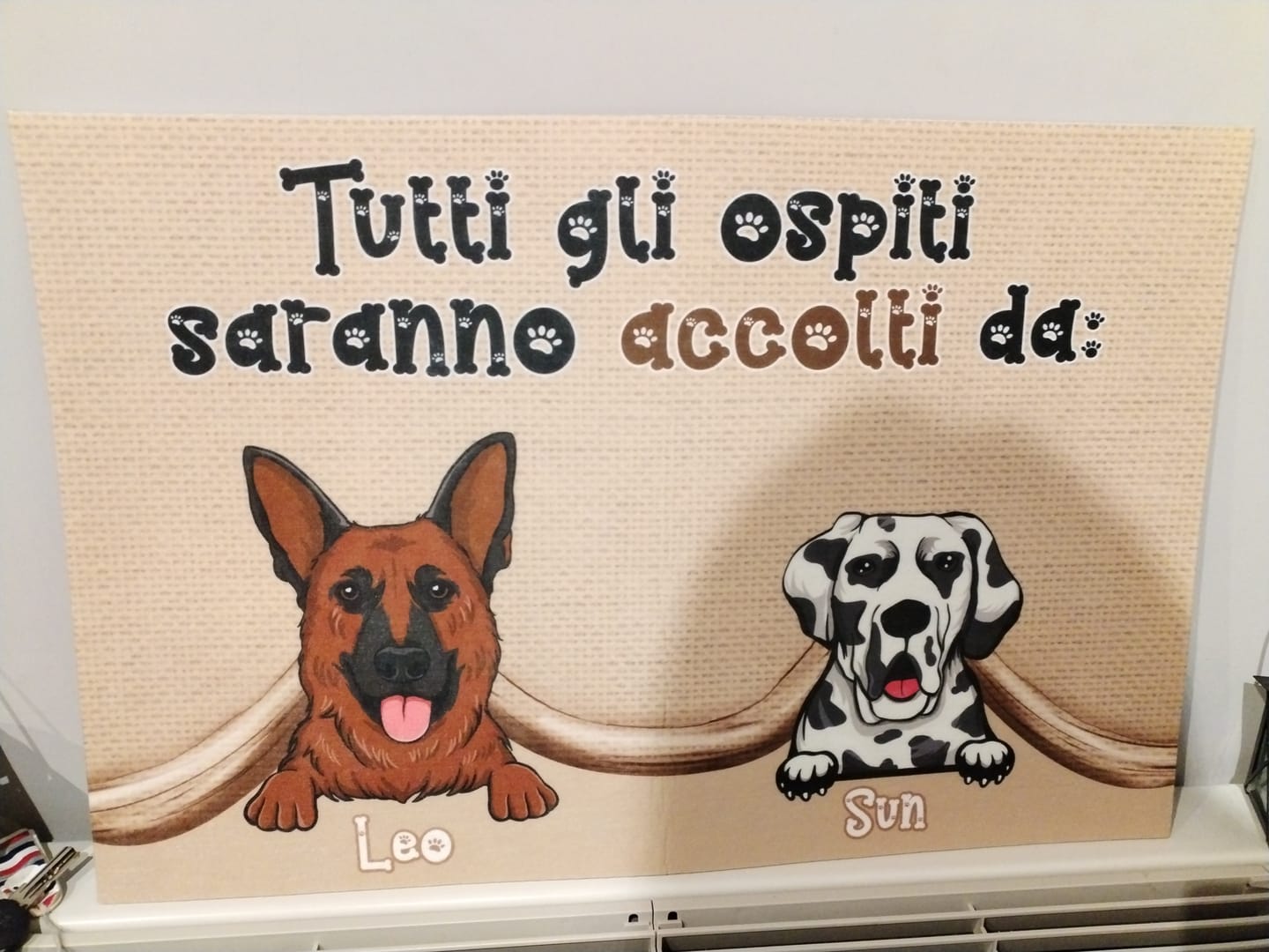 Customer photo review of Animaletti - Zerbino Personalizzabile
