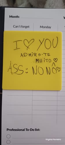 Customer photo review of Colored Reusable Sticky Notes