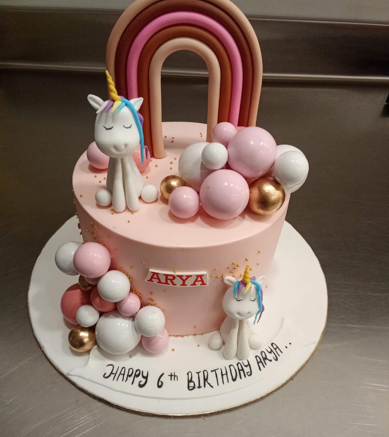 Customer photo review of Pinkish Pony Cake