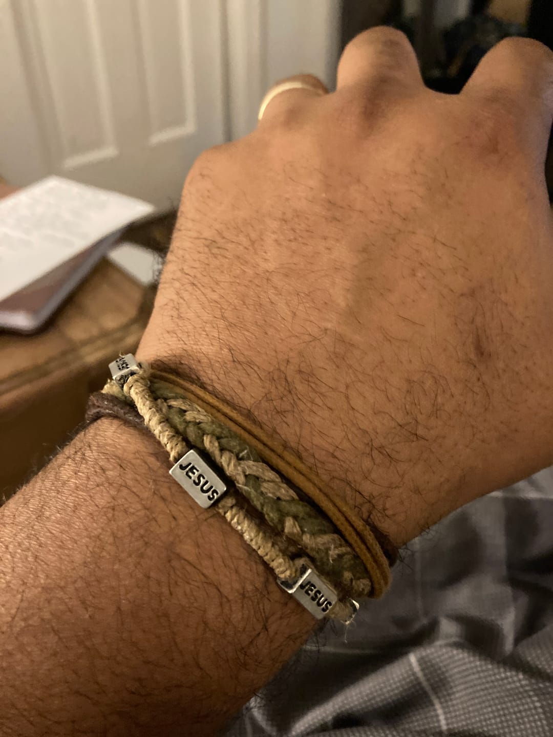Customer photo review of Trinity Tribal WristPack- Jesus
