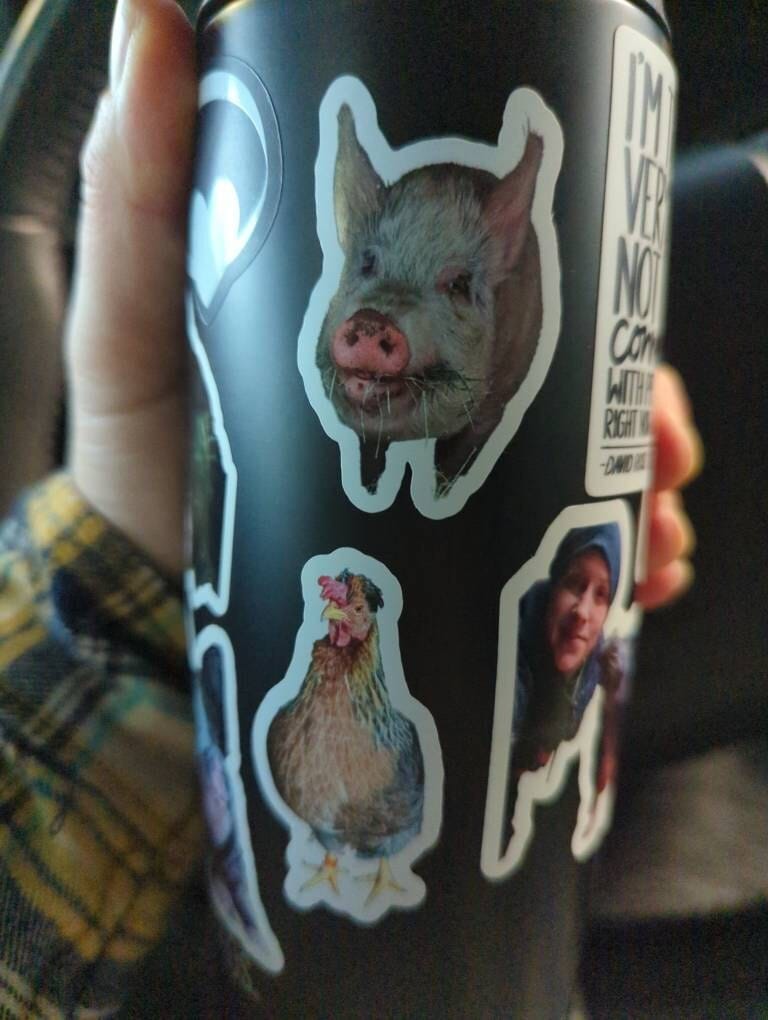 Customer photo review of CUSTOM PHOTO STICKER, Personalized Stickers, Pet Sticker, Laptop Sticker, Tumbler Sticker, Memorial Sticker, Water Bottle Sticker
