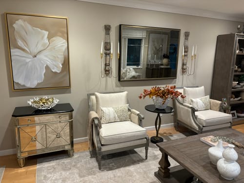 Customer photo review of Aqua Flora Abstract Canvas Art