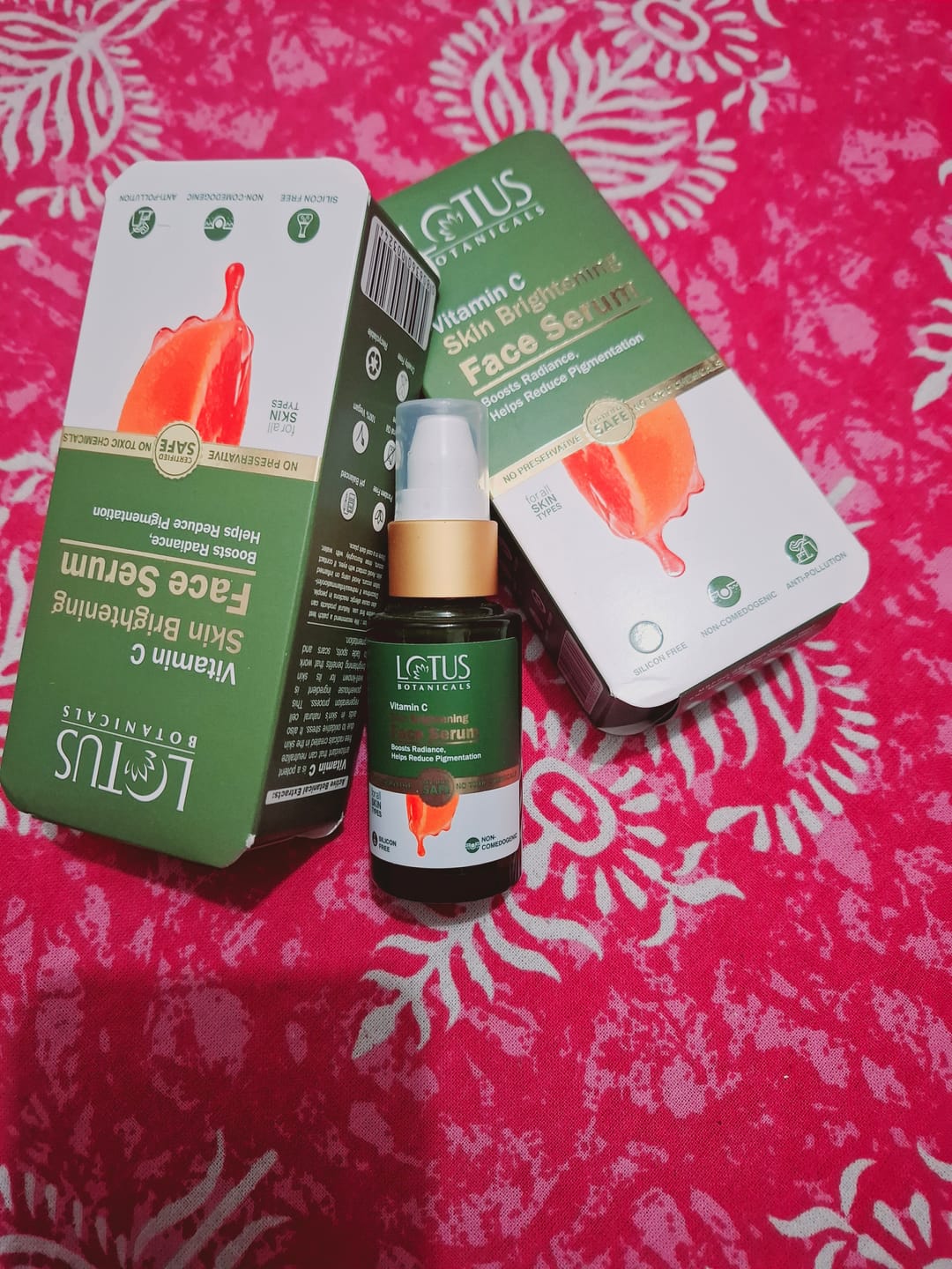 Customer photo review of Vitamin C Skin Brightening Face Serum
