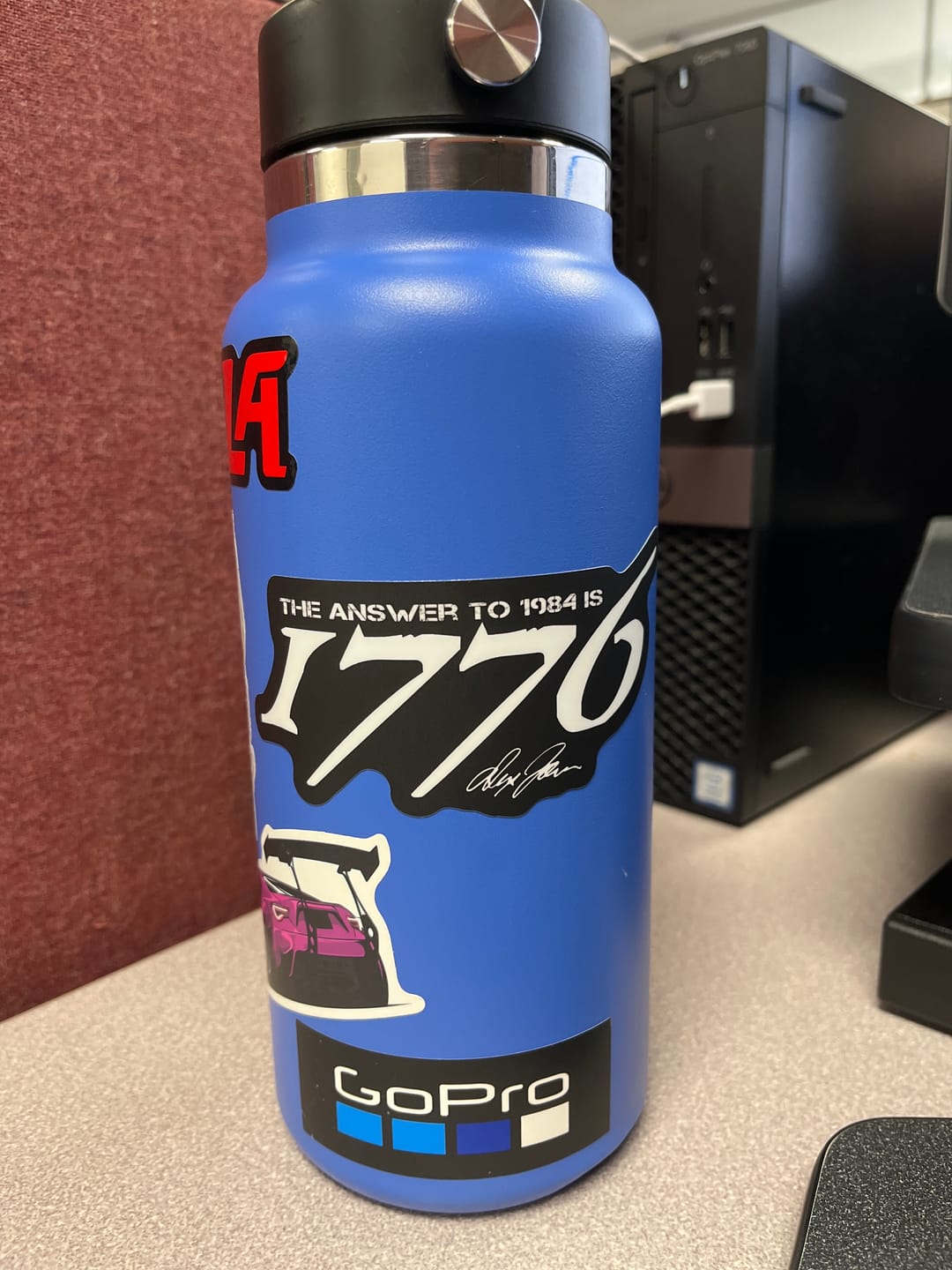 Customer photo review of The Answer to 1984 Decal