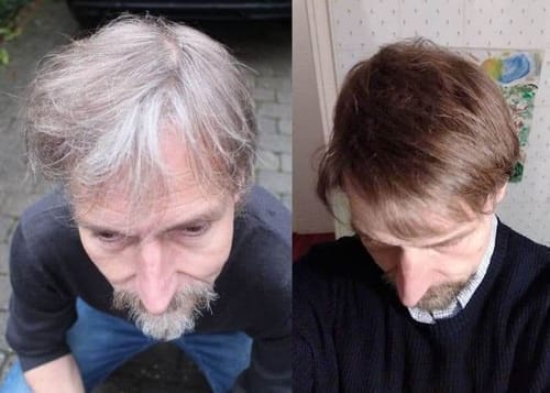 Customer photo review of SPARTAN™ - Instant Hair Dye Shampoo