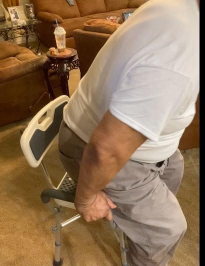 Customer photo review of Shower Chair (450lb)
