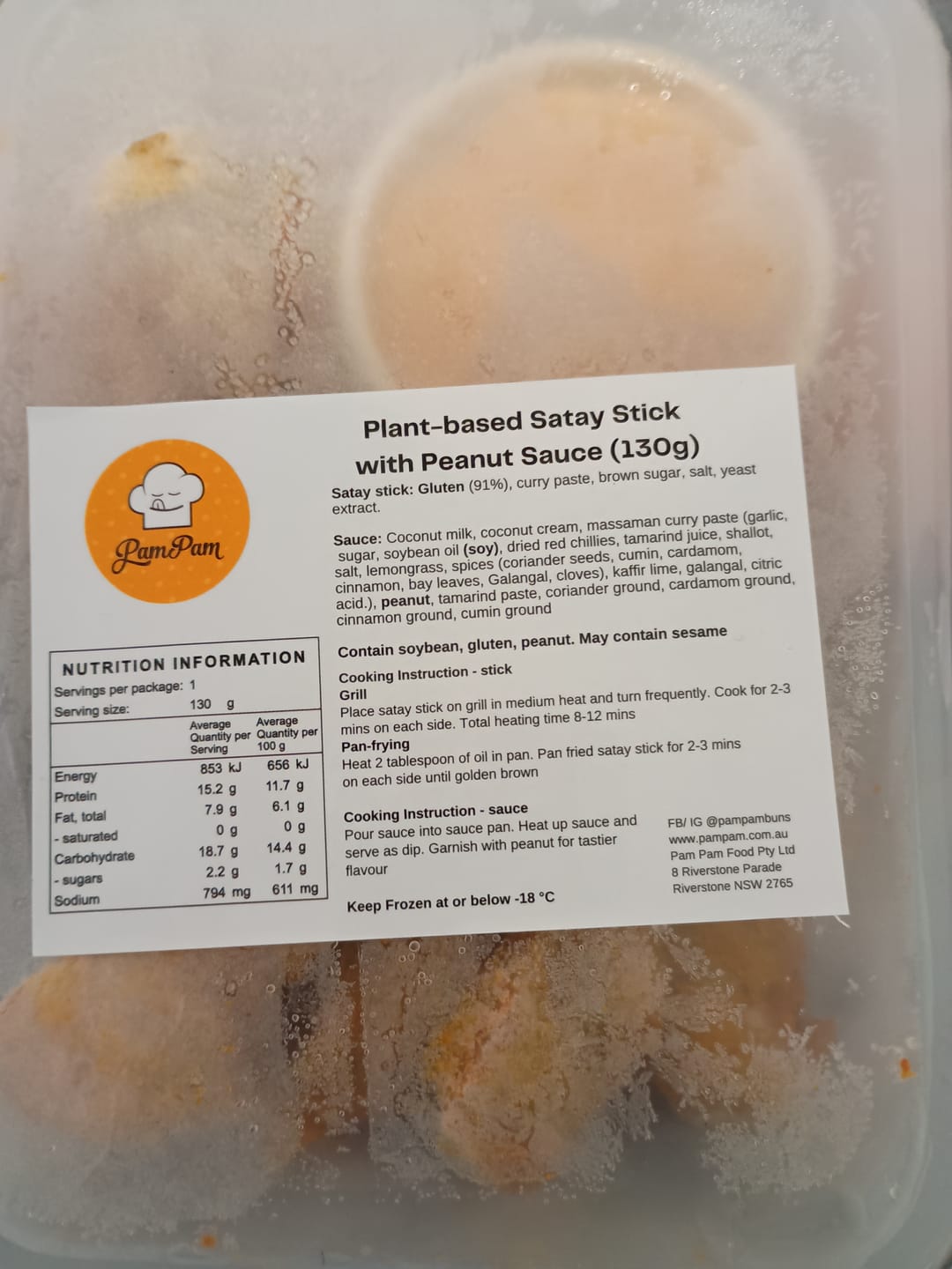 Customer photo review of Plant-based Satay Stick with Peanut Sauce