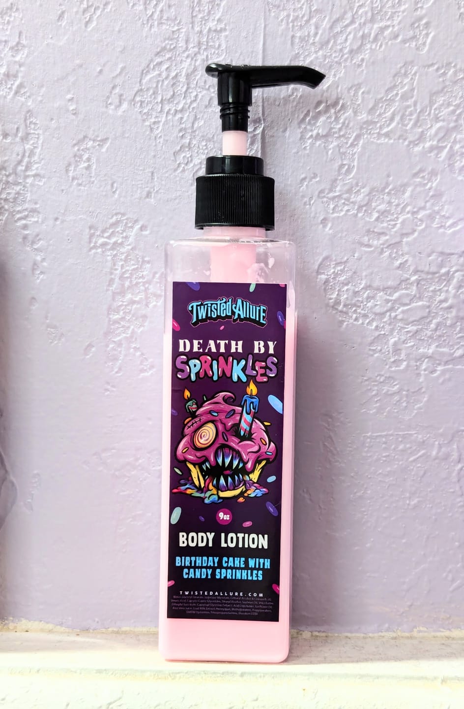 Customer photo review of Death by Sprinkles Body Lotion