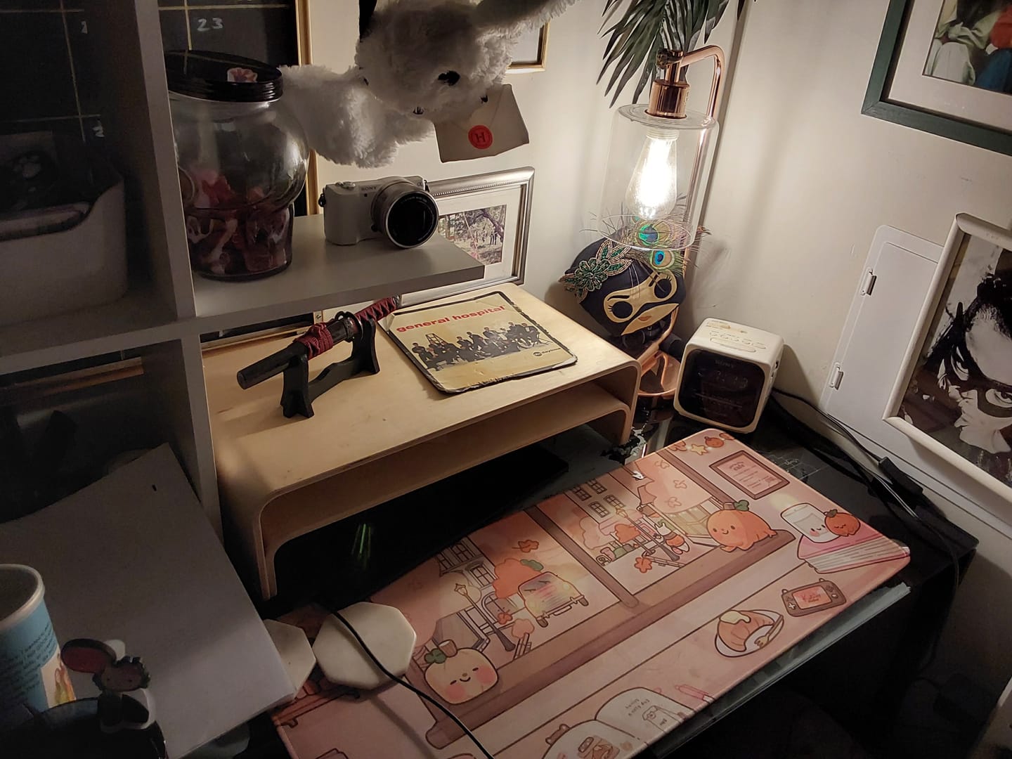Customer photo review of Cosy Large Autumn Gaming Mouse Pad