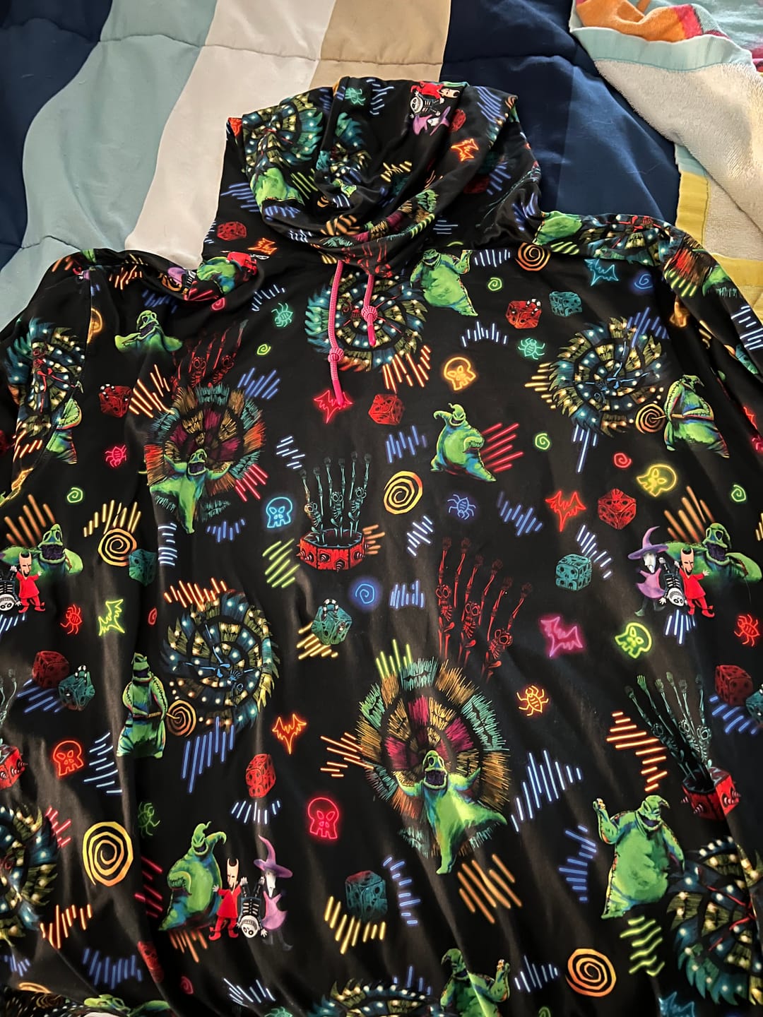 Customer photo review of Disney Tim Burton's Nightmare Before Christmas "Oogie's Turn to Boogie" – Performance Hoodie