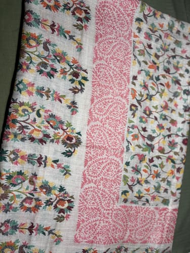 Customer photo review of Pashtush Mens Extra Fine Wool Shawl, Ethnic Weave Design, Beige