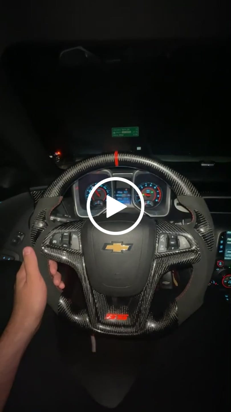 Customer video review of [Complete] Custom Carbon Fiber Steering Wheel For 2012-2015 Chevy Camaro