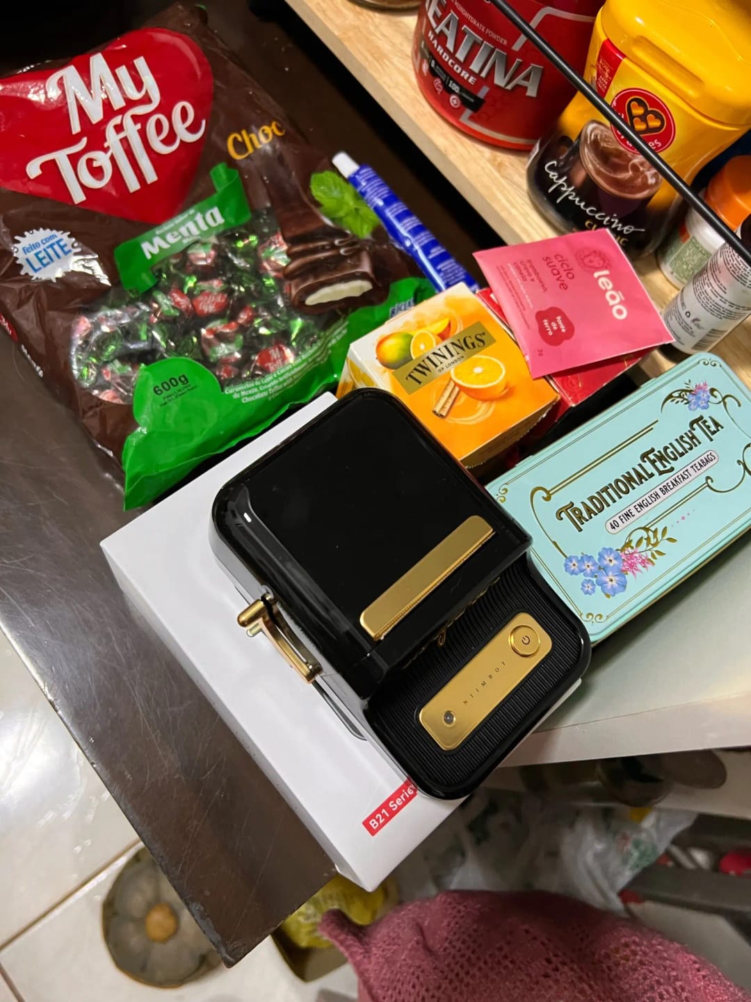 Customer photo review of B21 Bluetooth Thermal Label Printer, Efficient for Home, Office, Business