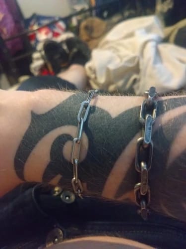 Customer photo review of Paperclip Bracelet - 925 Silver